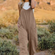 Double Take Full Size V-Neck Sleeveless Jumpsuit with Pockets