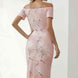 Printed Off-Shoulder Split Dress