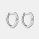 Moissanite 925 Sterling Silver Huggie Earrings