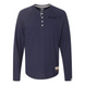 Original Kimante Black Logo Slub Henley Long Sleeve Shirt - Kimante Discounted Fashionionable clothing 