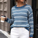 Striped Round Neck Long Sleeve Sweater