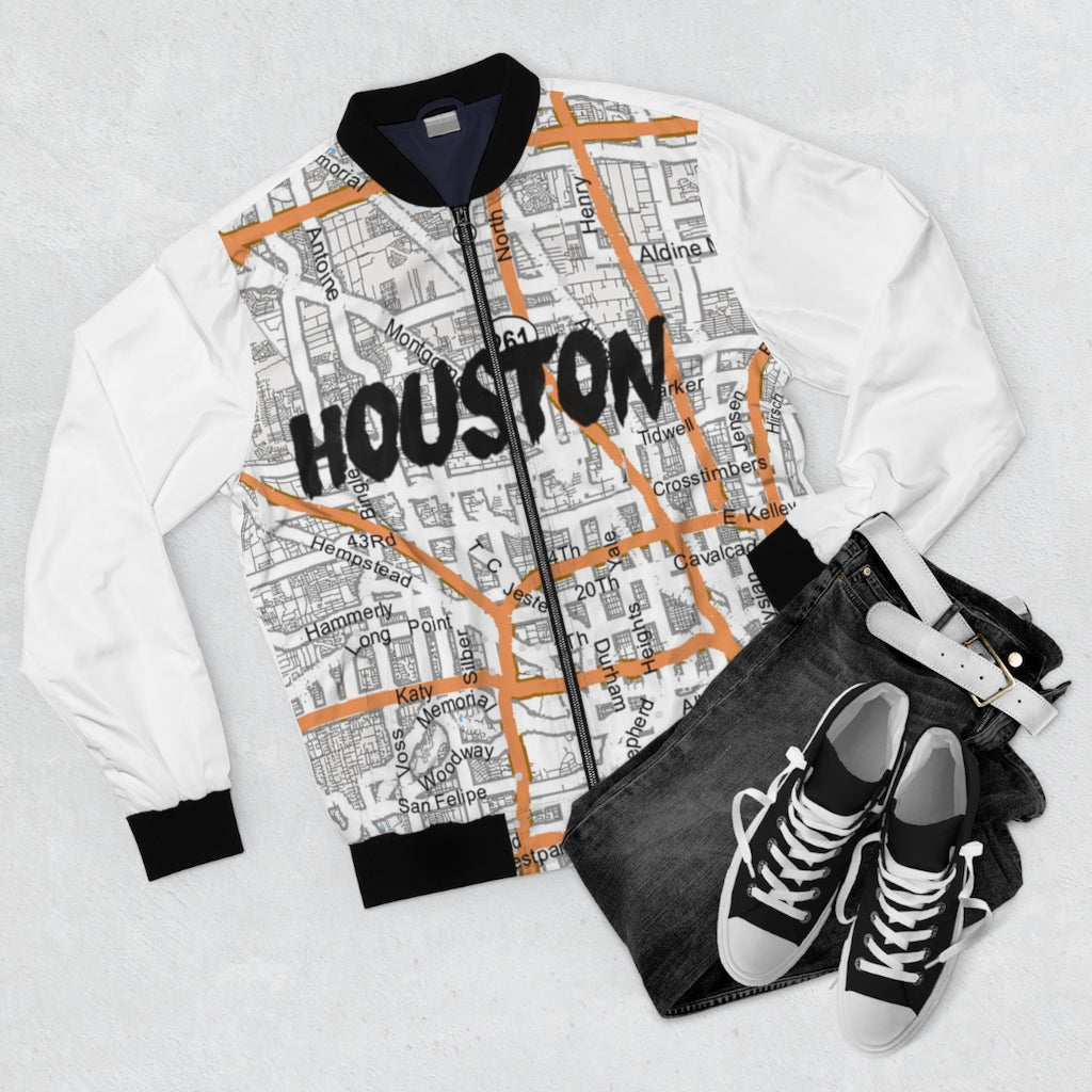 Houston Kimante White AOP Bomber Jacket