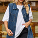 Button Down Denim Vest