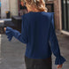 Ruffled V-Neck Flounce Sleeve Shirt