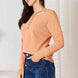 Basic Bae Half Button Long Sleeve Top
