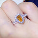 1 Carat Moissanite Contrast Teardrop Ring