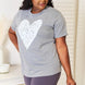 Simply Love Heart Graphic Cuffed Short Sleeve T-Shirt