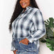 Double Take Plaid Dropped Shoulder Shirt
