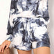 Double Take Tie-Dye Round Neck Top and Shorts Lounge Set