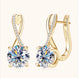 4 Carat Moissanite 925 Sterling Silver Earrings