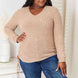 Double Take Drawstring Ribbed Long Sleeve T-Shirt