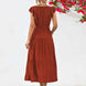 Tie Belt Ruffled Tiered Dress