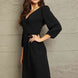 Culture Code Full Size Surplice Flare Ruching Dress