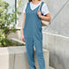 Double Take Full Size Sleeveless Straight Jumpsuit