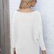 Full Size Horizontal Ribbing Dolman Sleeve Sweater