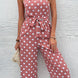 Polka Dot Grecian Wide Leg Jumpsuit