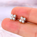 Moissanite 925 Sterling Silver Four-Leaf Clover Shape Earrings