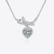 1 Carat Moissanite Heart Pendant Necklace