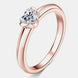 Moissanite 925 Sterling Silver Heart Solitaire Ring