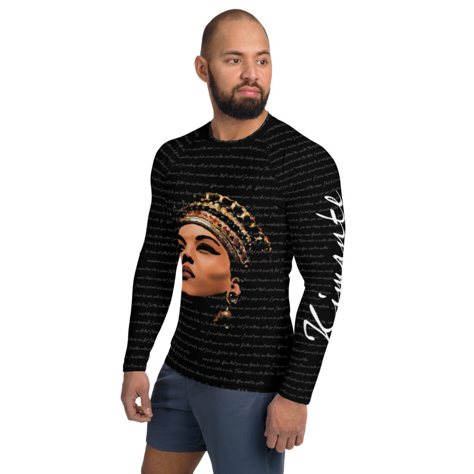 Queen Latifah "U.N.I.T.Y" Song Lyric Print Long Sleeve Rash Guard Top