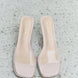 DDK Make Myself Clear Mule Block Heels