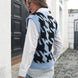 Houndstooth V-Neck Sweater Vest