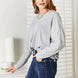 Double Take Seam Detail Round Neck Long Sleeve Top