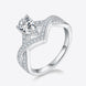 1 Carat Moissanite Teardrop 925 Sterling Silver Ring