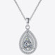 1 Carat Moissanite Teardrop Pendant Necklace