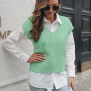Cable-knit V-Neck Sweater Vest