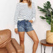 Double Take Striped Long Sleeve Round Neck Top