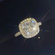 3 Carat Moissanite 925 Sterling Silver Square Ring