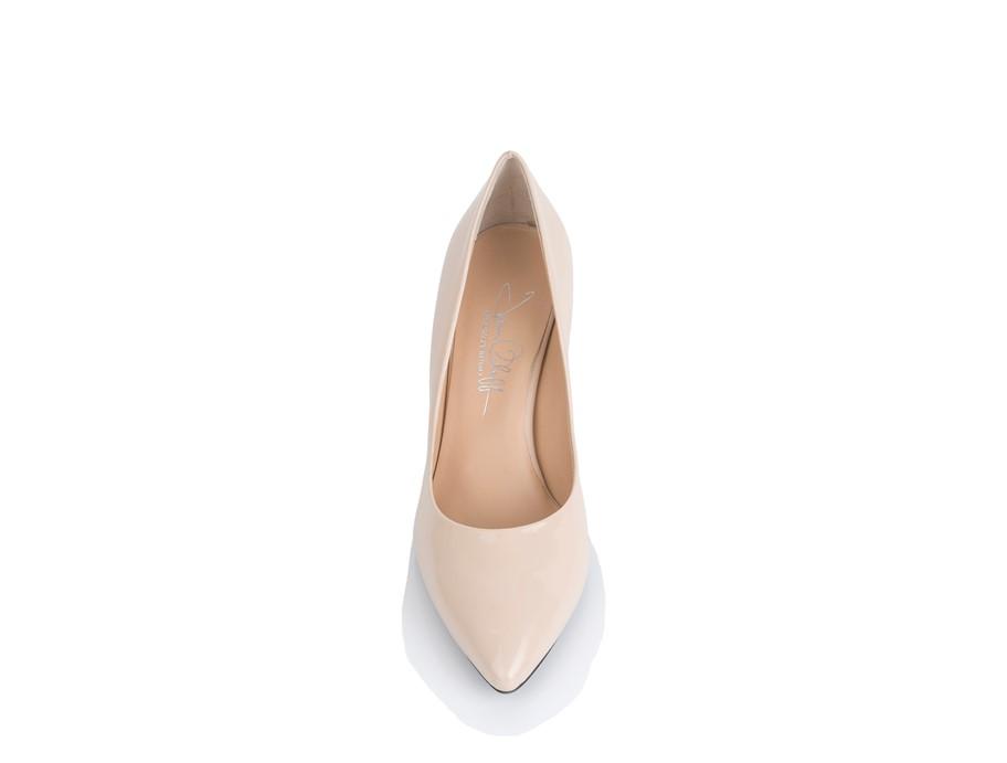 Deborah New Nude Patent by Joan Oloff Shoes