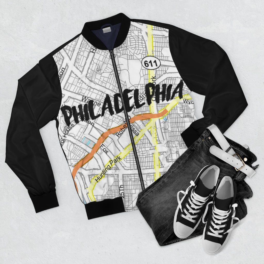 Philadelphia Kimante Black AOP Bomber Jacket