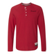 Original Kimante Black Logo Slub Henley Long Sleeve Shirt - Kimante Discounted Fashionionable clothing 