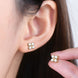 Moissanite 925 Sterling Silver Four-Leaf Clover Shape Earrings