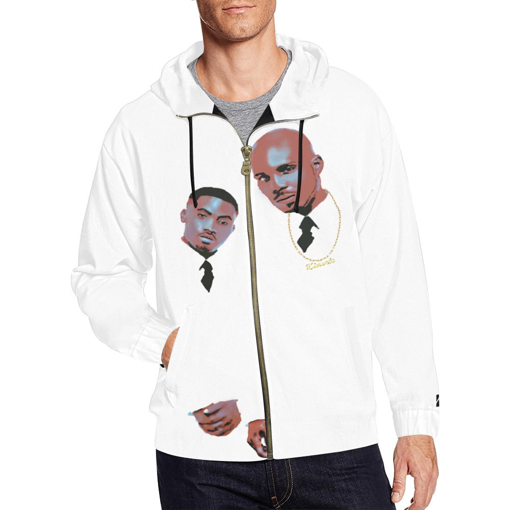 Kimante's Belly Men's All Over Print Full Zip Hoodie Jacket