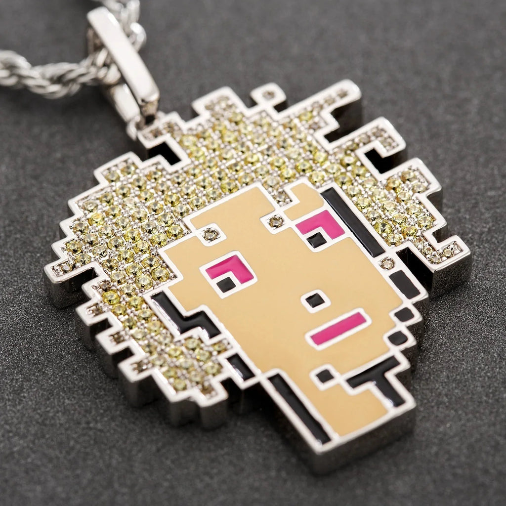 Bling Proud X Crypto Punk NFT Pendant Golden Hair Woman by Bling Proud | Urban Jewelry Online Store