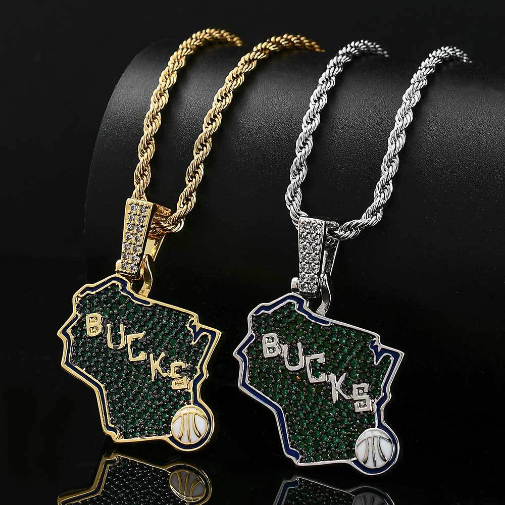 Bling Proud X NBA Milwaukee Bucks Pendant by Bling Proud | Urban Jewelry Online Store
