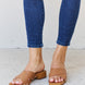 Weeboo Step Into Summer Criss Cross Wooden Clog Mule in Brown