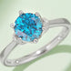 1 Carat Moissanite Contrast 925 Sterling Silver Ring