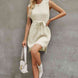 Round Neck Slit Sleeveless Sweater Dress