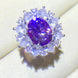 3 Carat Moissanite Platinum-Plated Ring