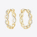 Moissanite Crisscross Hoop Earrings