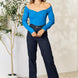 Culture Code Full Size Ribbed Sweetheart Neck Knit Top