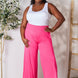 Double Take Full Size Smocked Wide Waistband Wide Leg Pants