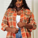 Double Take Plaid Dropped Shoulder Shirt