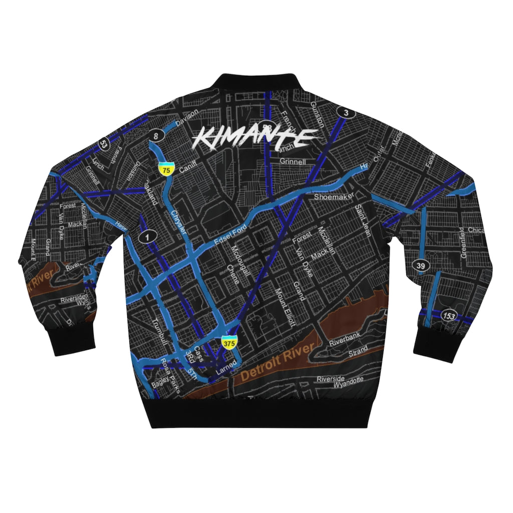 Detroit Kimante All Black AOP Bomber Jacket