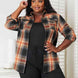 Double Take Plaid Dropped Shoulder Shirt