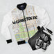 Washington D.C Kimante White AOP Bomber Jacket